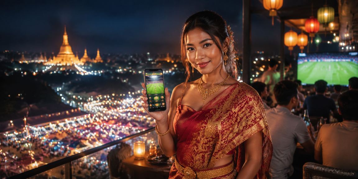 မြန်မာနိုင်ငံတွင် ဘောလုံးလောင်းကစား လုပ်နေသော လူများ